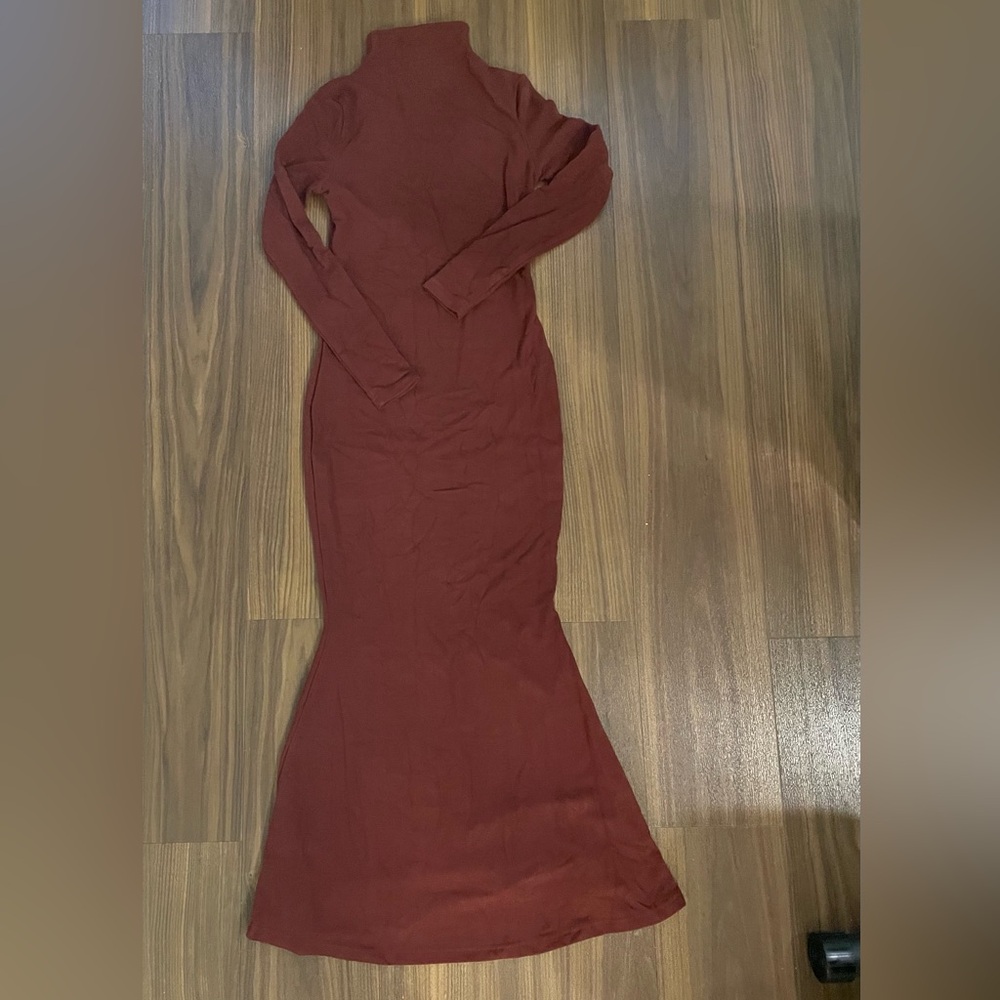 NWT OGL Long Sleeve Maroon/Ruby Dress size Small